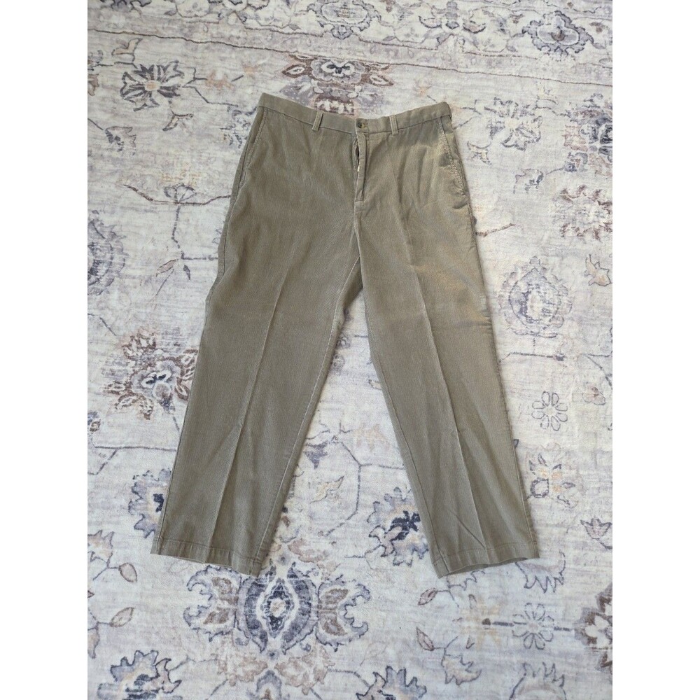 #22 Haggar Corduroy Trousers 36x 29 Men's Brown Pants Cords 100% Cotton Vintage